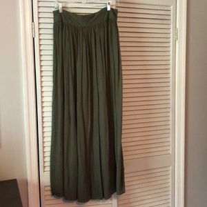 Primark Olive Green Maxi Skirt